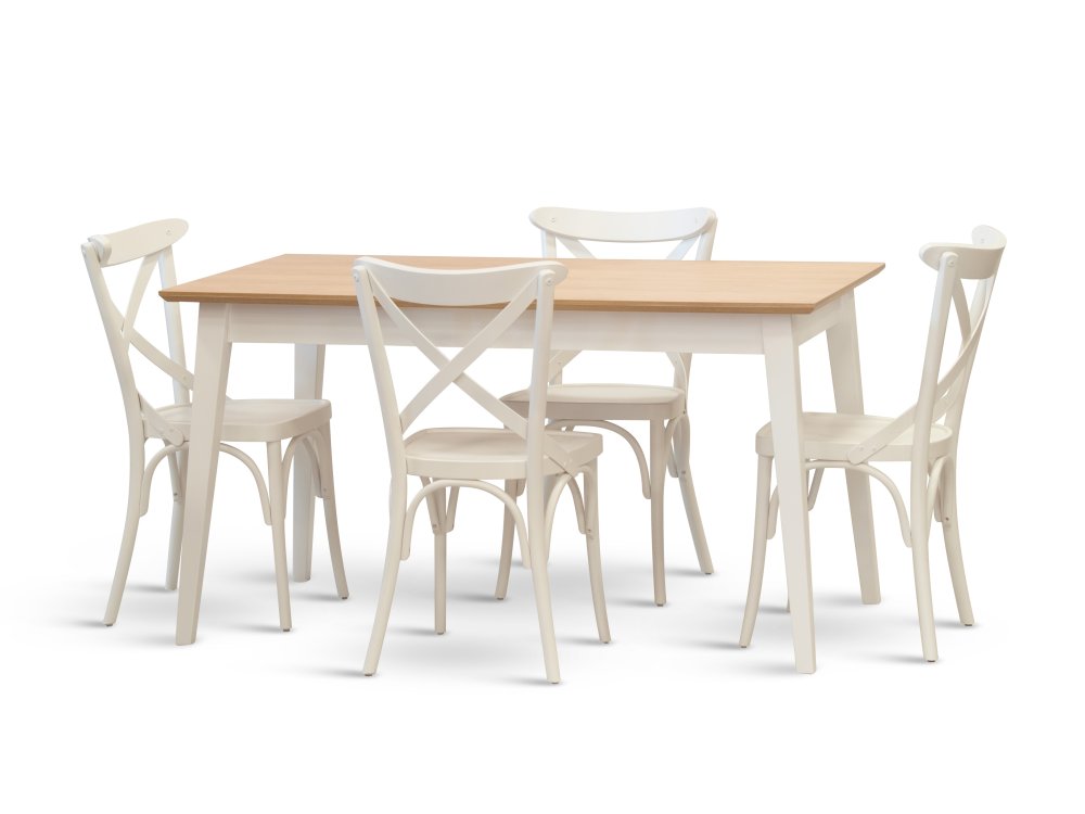 Stylová jídelní židle CROCE 1327 – více barev, pevný sedák odstín dub - Obrázek 2