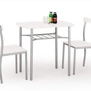 Jídelní set LANCE 1 + 2 – kov, bílá