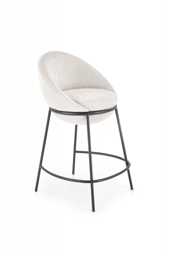 Halmar Barová židle KLINT — ocel, látka, béžová - Obrázek 2