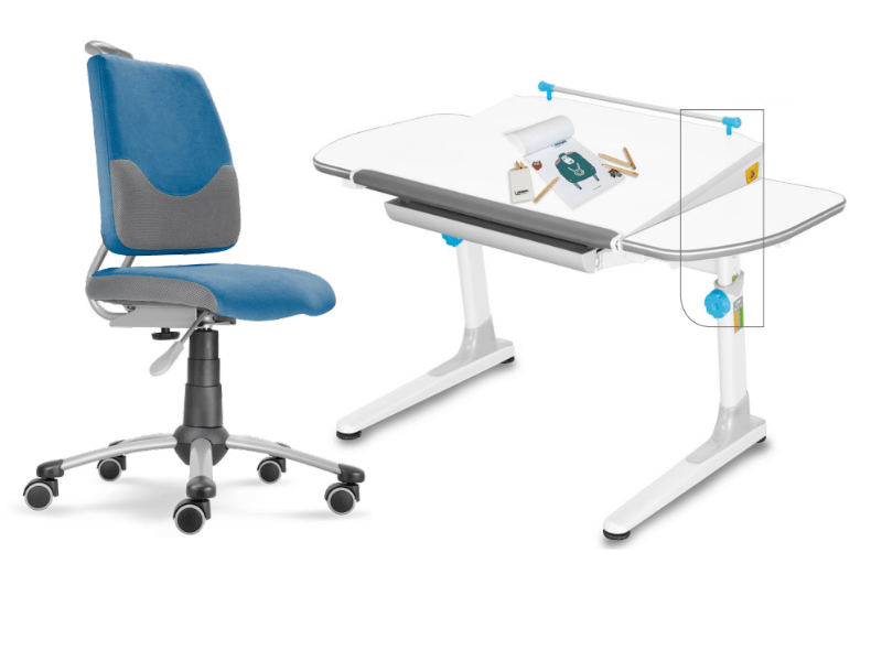 Dětský set Actikid A3 W58 – modrý, set židle + stůl Dětský set Actikid A3 W58 – modrý, set židle + stůl