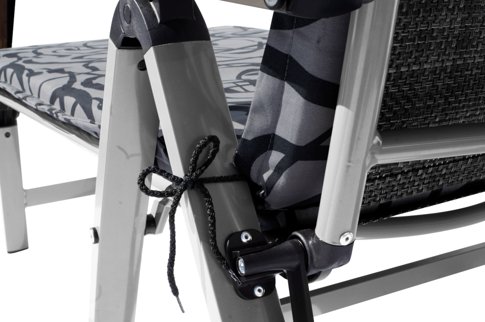 LONDON lehátko hliníkové - stříbrná+černá - Obrázek 2
