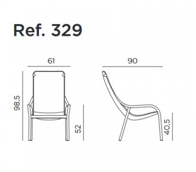 Plastové křesílko NET LOUNGE — plast, nosnost 200 kg, více barev - Obrázek 2