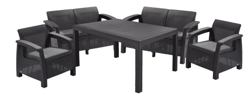 Zahradní set KETER Corfu II Fiesta – grafit Zahradní set KETER Corfu II Fiesta – grafit