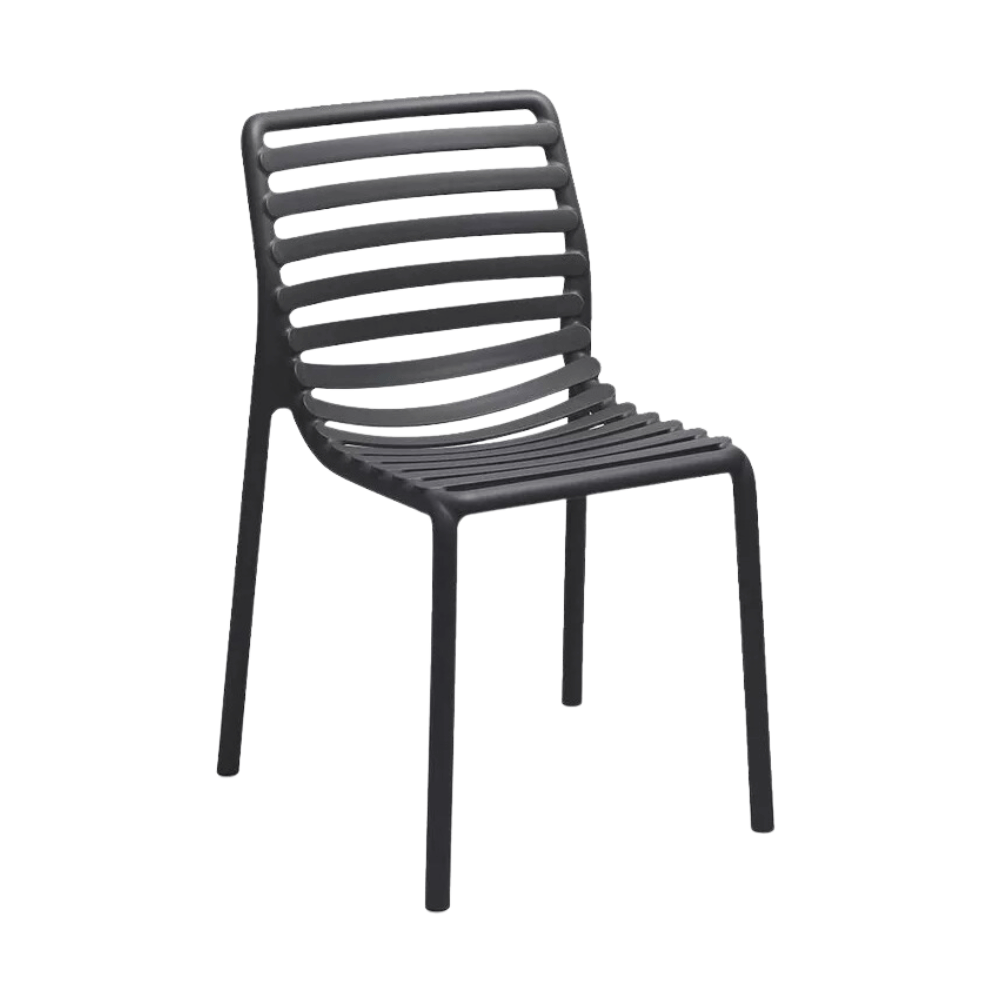 Židle DOGA — plast, více barev, nosnost 200 kg antracite - Obrázek 2