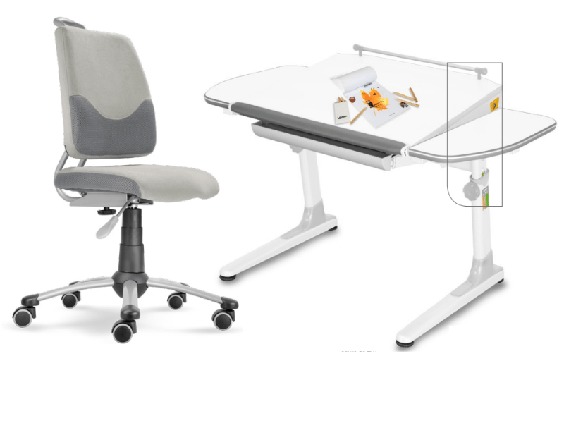 Dětský set Actikid A3 W58 – šedý, set židle + stůl Dětský set Actikid A3 W58 – šedý, set židle + stůl