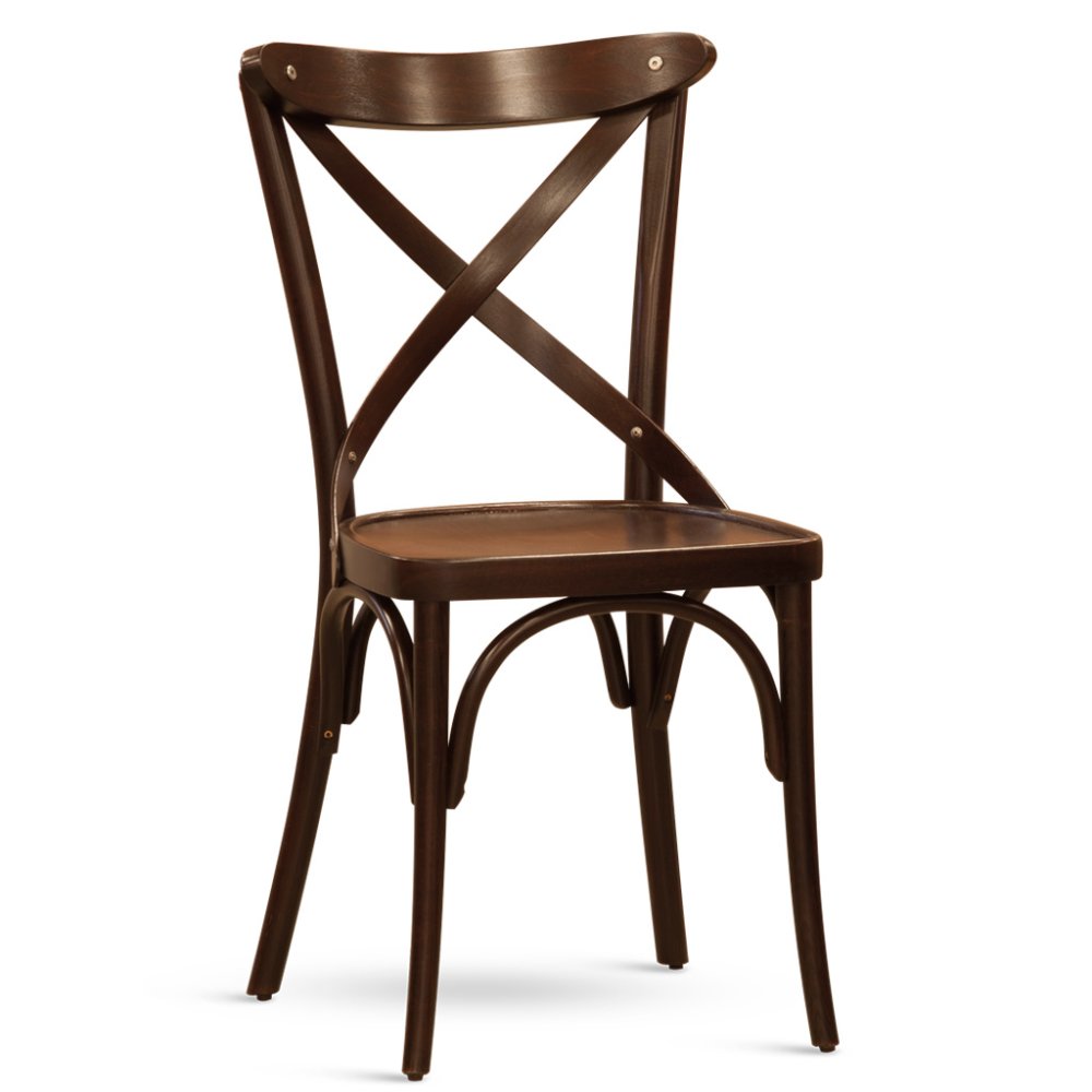 Stylová jídelní židle CROCE 1327 – více barev, pevný sedák sytě hnědá Stylová jídelní židle CROCE 1327 – více barev, pevný sedák sytě hnědá