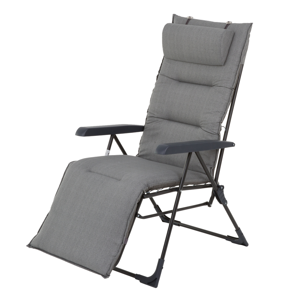 Zahradní skládací křeslo IMPERIAL Plus — kov, šedá Zahradní skládací křeslo IMPERIAL Plus — kov, šedá