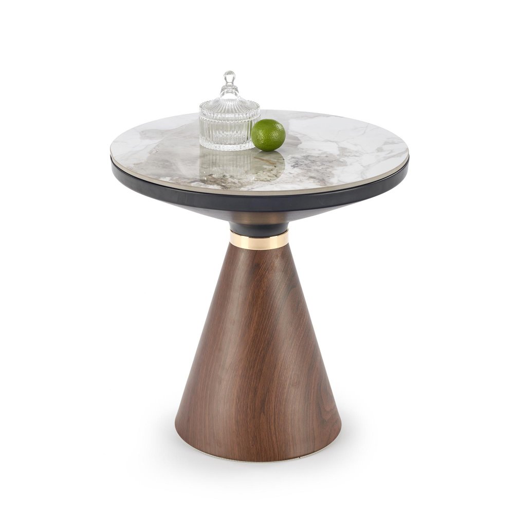 Halmar Konferenční stolek GENESIS S — keramika, kov, dekor bílý mramor / ořech Halmar Konferenční stolek GENESIS S — keramika, kov, dekor bílý mramor / ořech