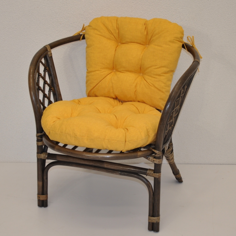 Zahradní křeslo ANTIGUA — ratan, hnědá / více barev Bílá - Obrázek 2