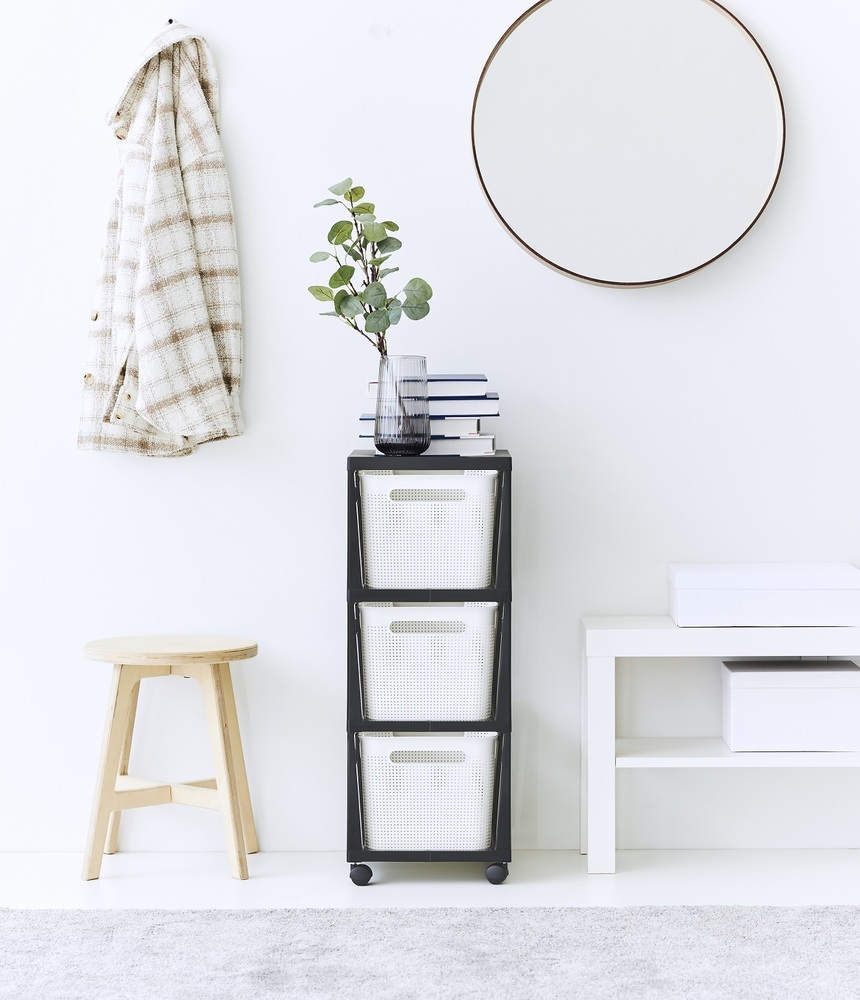 BRISEN komoda 3×16 L – antracit/bílá BRISEN komoda 3×16 L – antracit/bílá