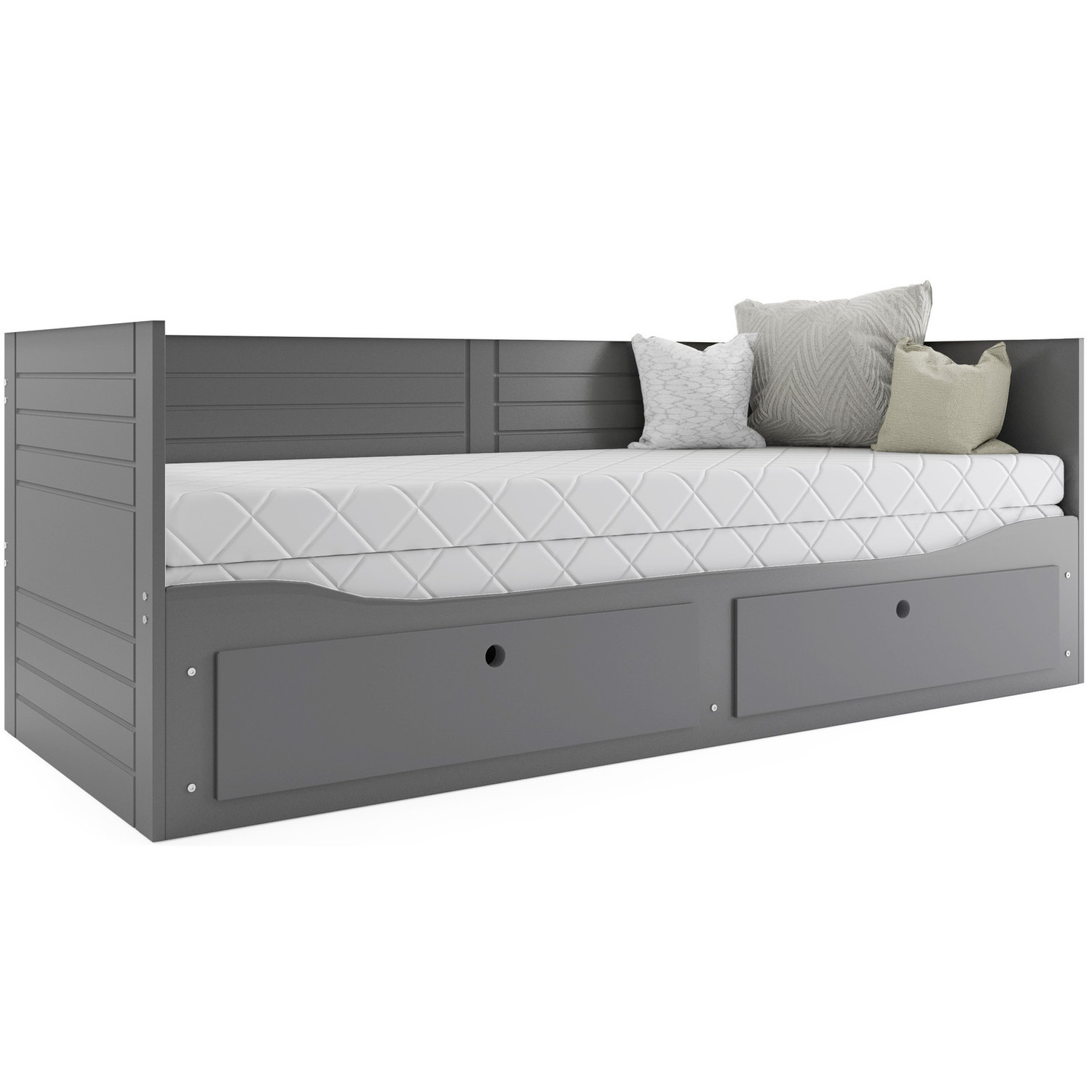 Výsuvná dětská postel HERMES šedá 200×80 cm Výsuvná dětská postel HERMES šedá 200×80 cm