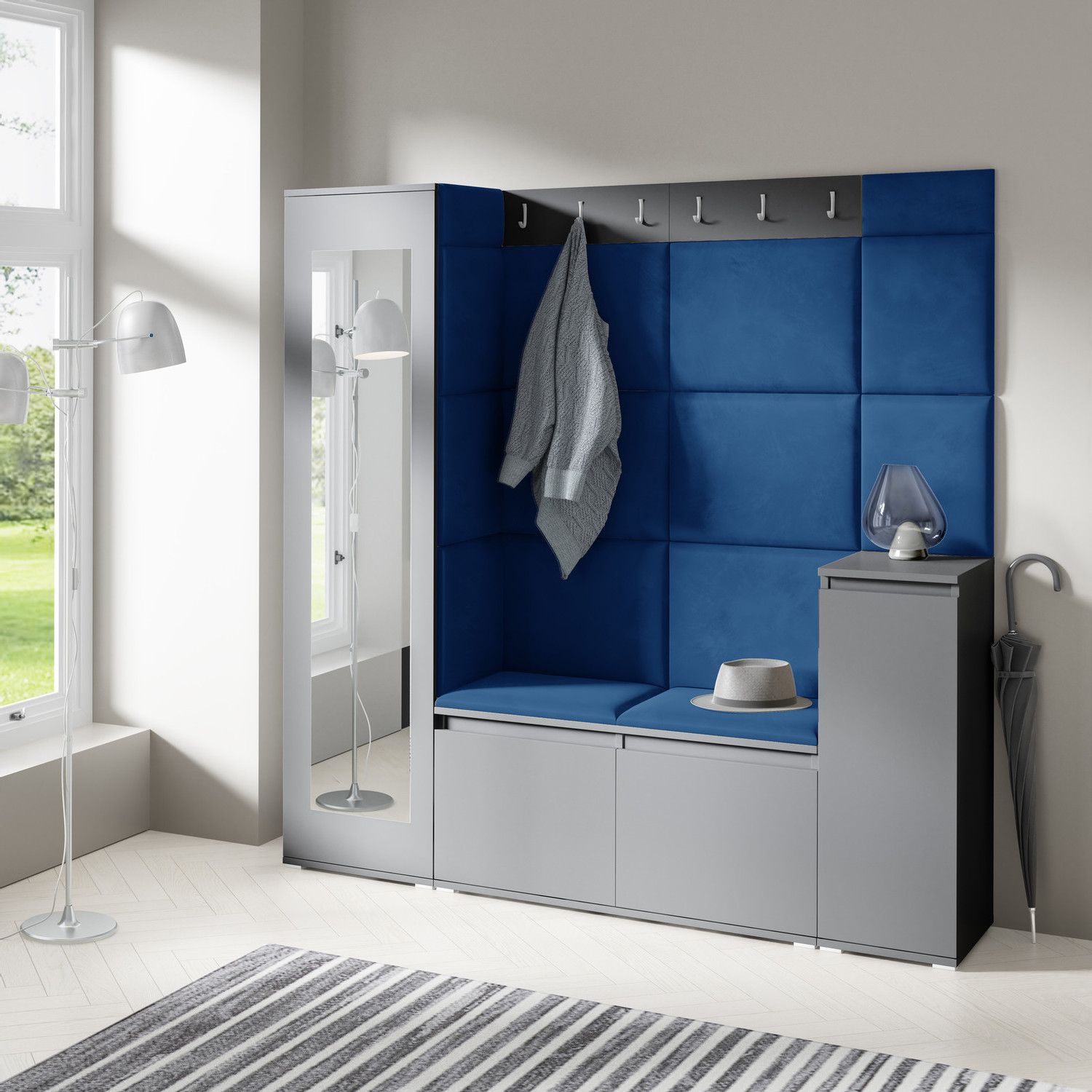 Předsíňová stěna AMI 28 – se zrcadlem Předsíňová stěna AMI 28 – se zrcadlem