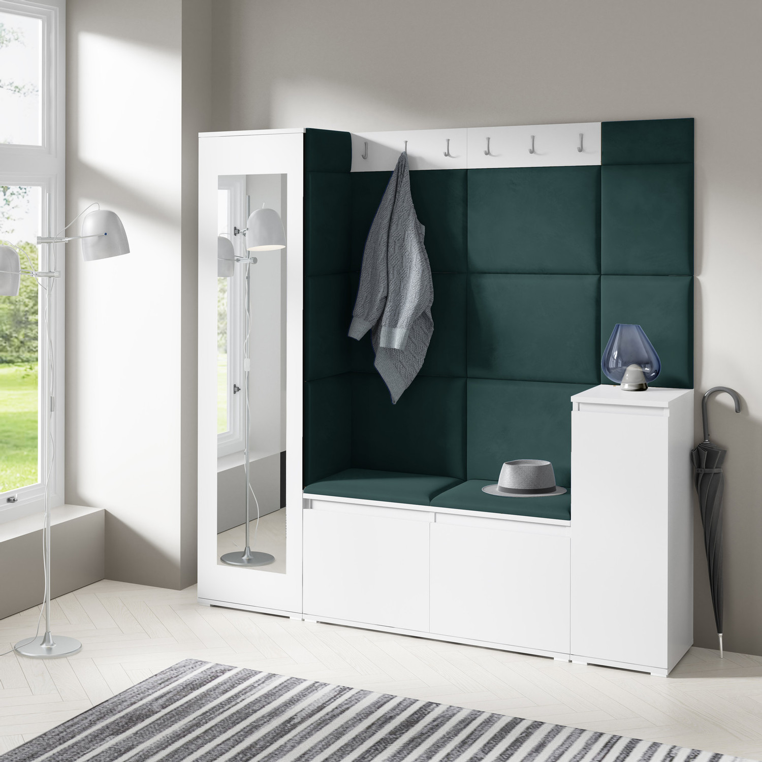 Předsíňová stěna AMI 28 – se zrcadlem Předsíňová stěna AMI 28 – se zrcadlem