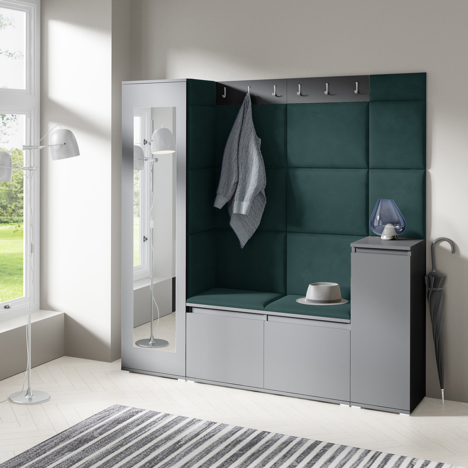 Předsíňová stěna AMI 28 – se zrcadlem Předsíňová stěna AMI 28 – se zrcadlem