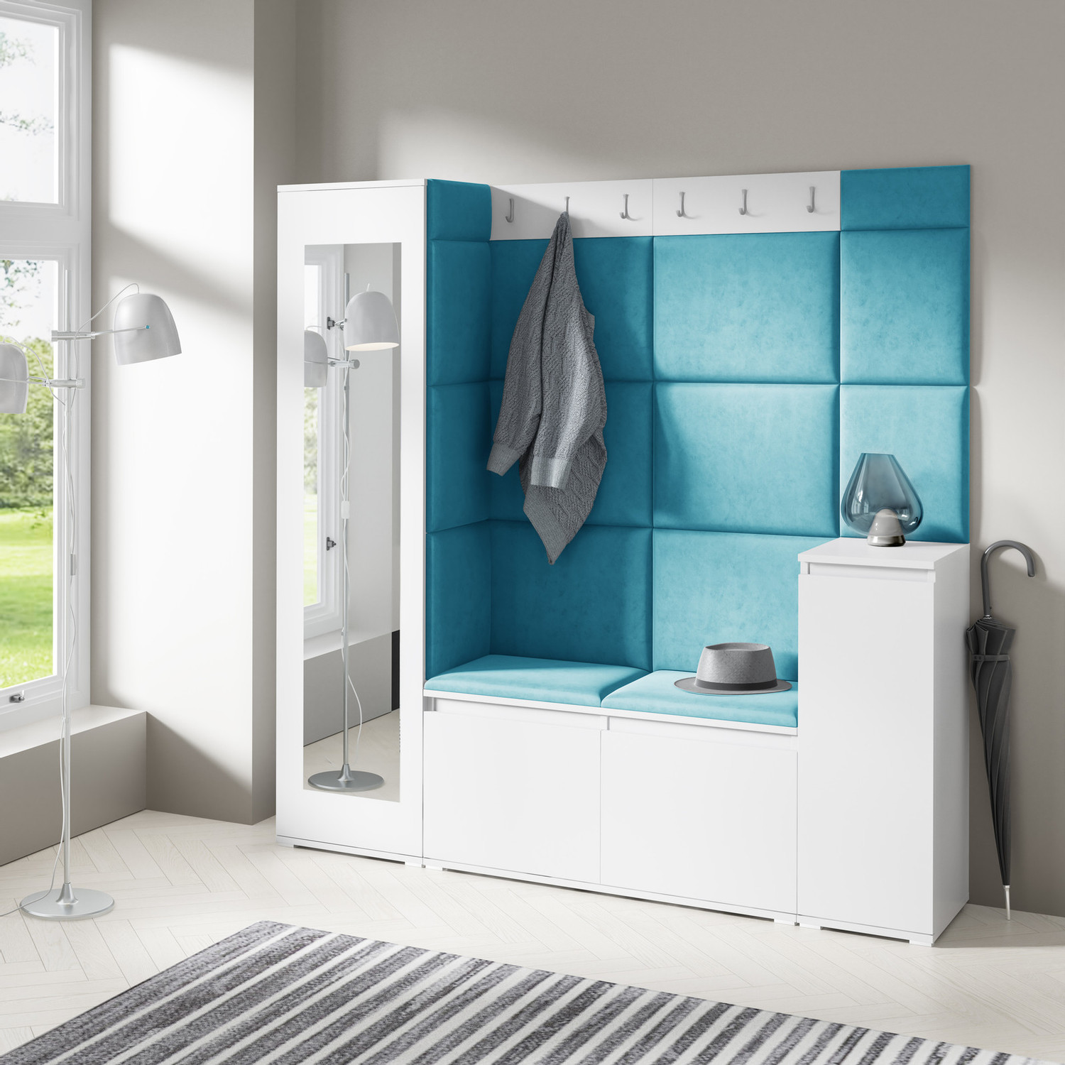 Předsíňová stěna AMI 28 - se zrcadlem - Obrázek 2