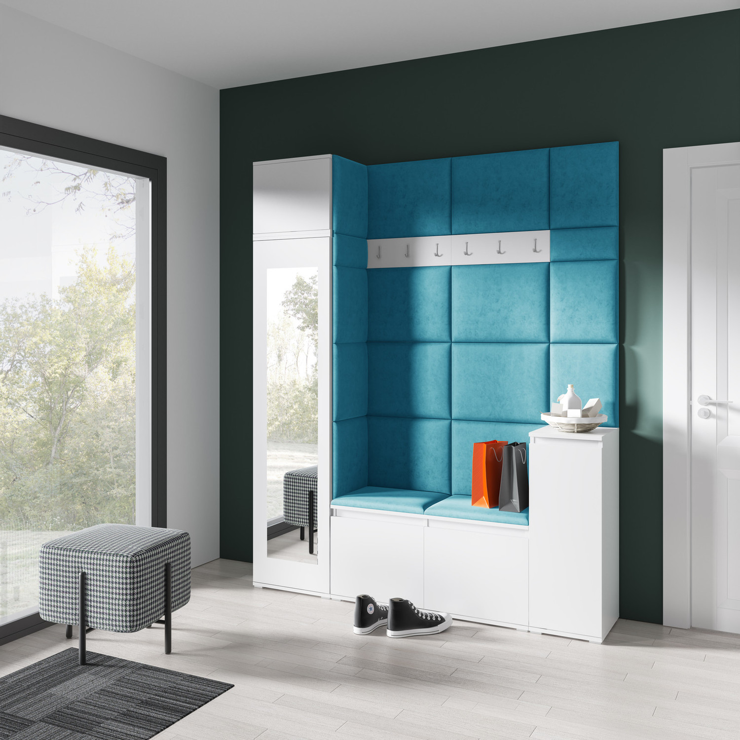 Předsíňová stěna AMI 29 – se zrcadlem Předsíňová stěna AMI 29 – se zrcadlem