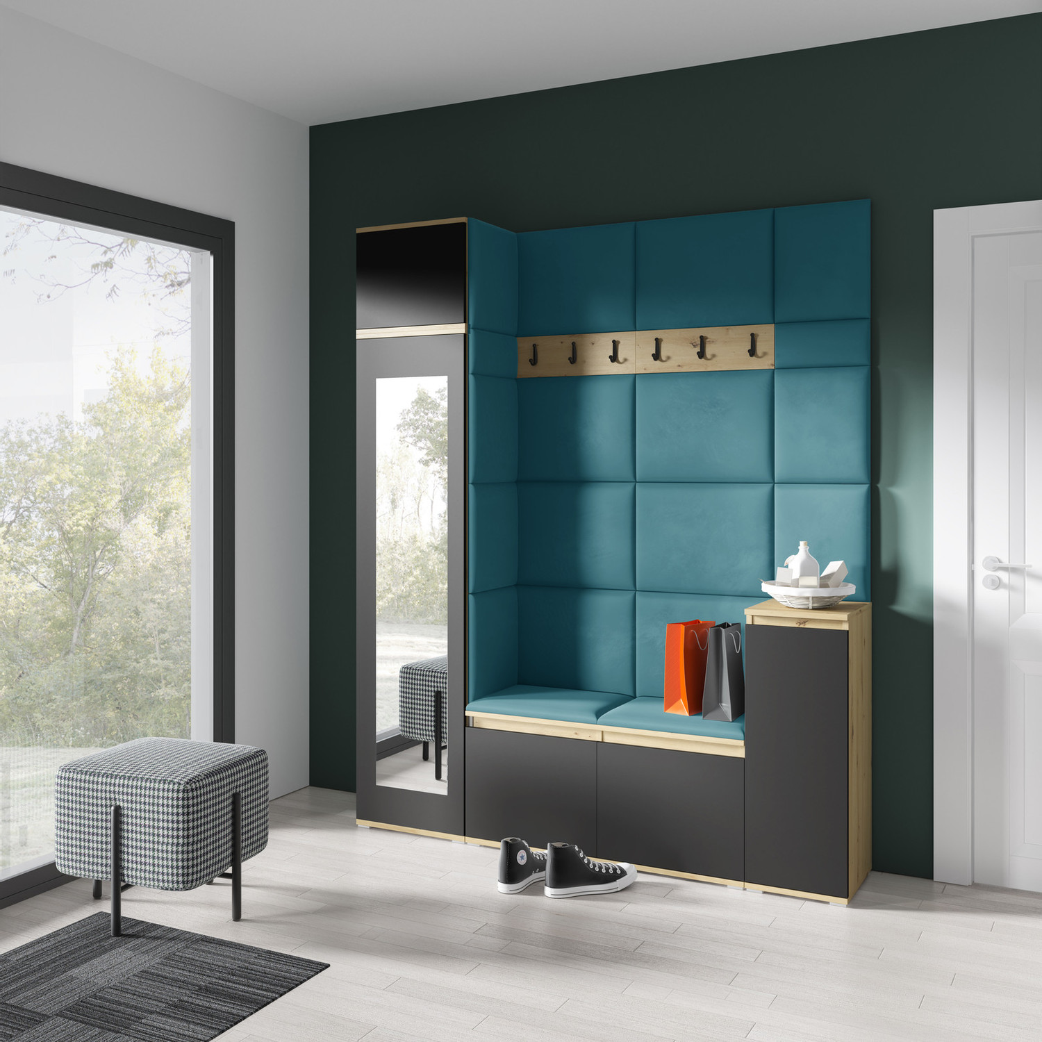 Předsíňová stěna AMI 29 – se zrcadlem Předsíňová stěna AMI 29 – se zrcadlem