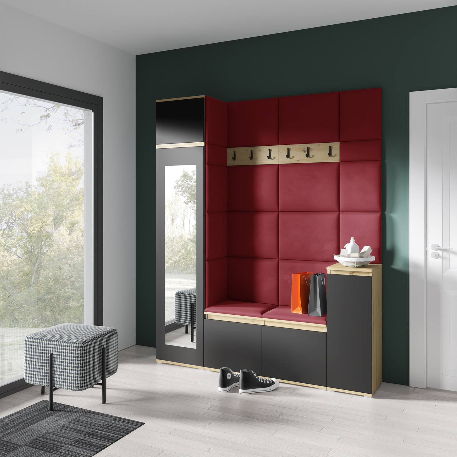 Předsíňová stěna AMI 29 – se zrcadlem Předsíňová stěna AMI 29 – se zrcadlem