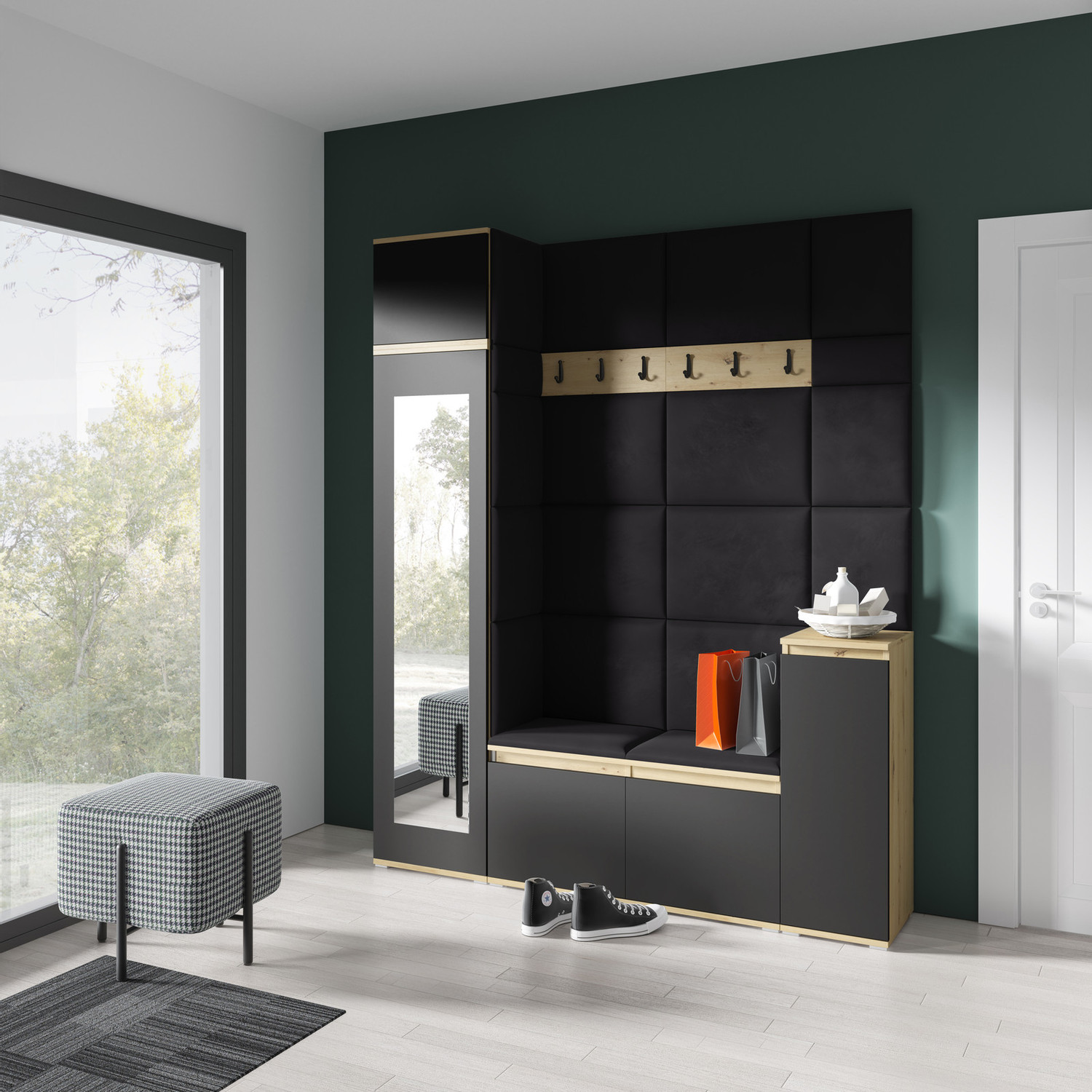 Předsíňová stěna AMI 29 – se zrcadlem Předsíňová stěna AMI 29 – se zrcadlem