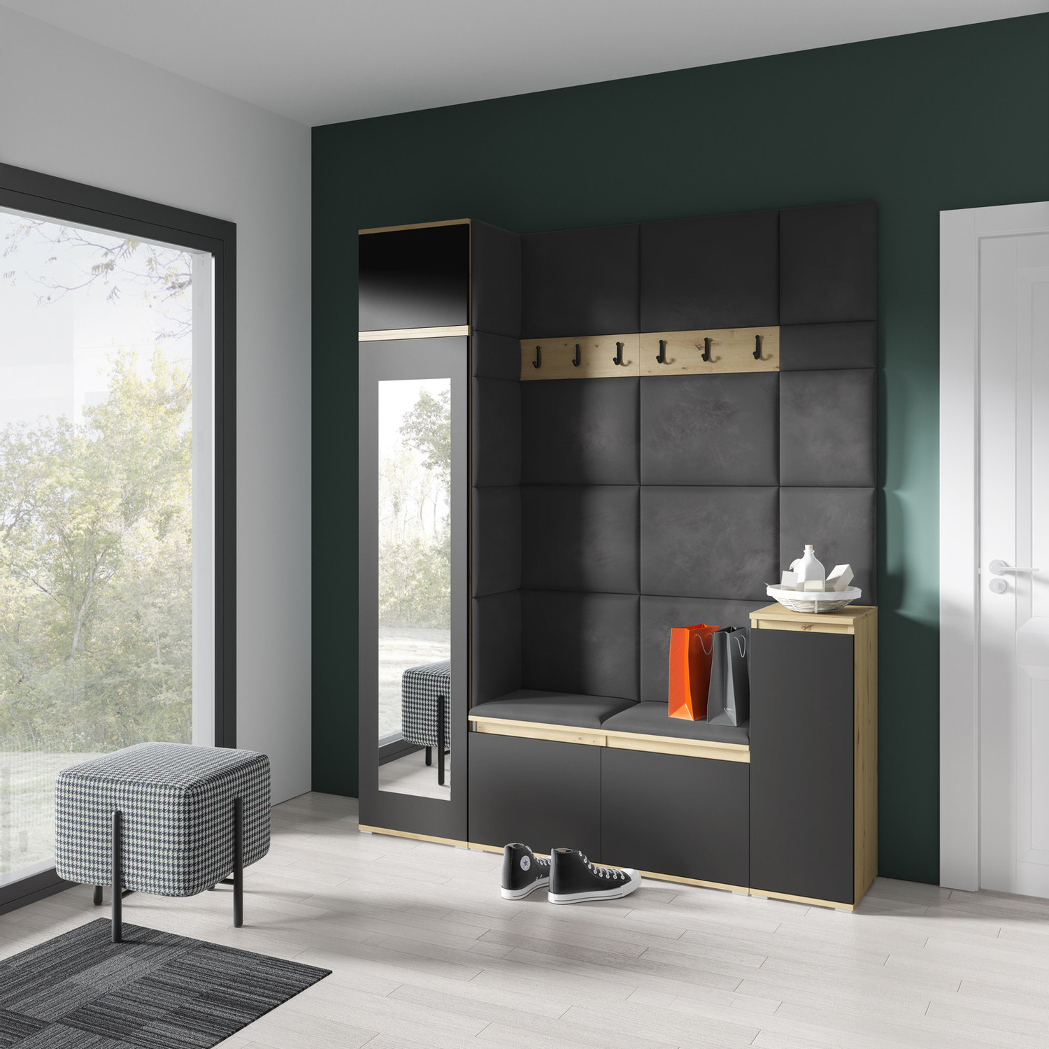 Předsíňová stěna AMI 29 – se zrcadlem Předsíňová stěna AMI 29 – se zrcadlem