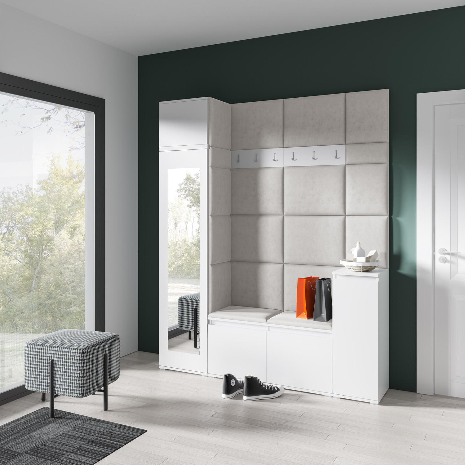 Předsíňová stěna AMI 29 – se zrcadlem Předsíňová stěna AMI 29 – se zrcadlem