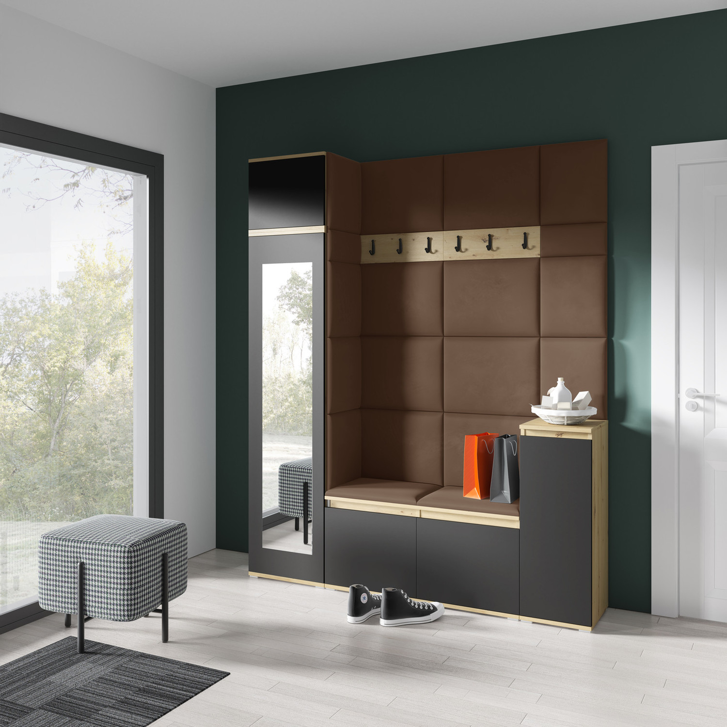 Předsíňová stěna AMI 29 – se zrcadlem Předsíňová stěna AMI 29 – se zrcadlem