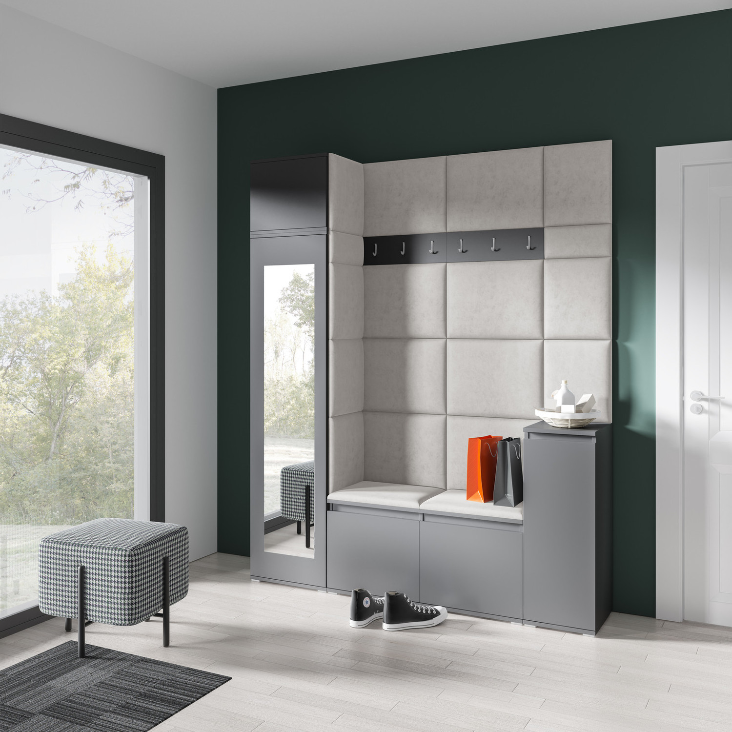 Předsíňová stěna AMI 29 – se zrcadlem Předsíňová stěna AMI 29 – se zrcadlem