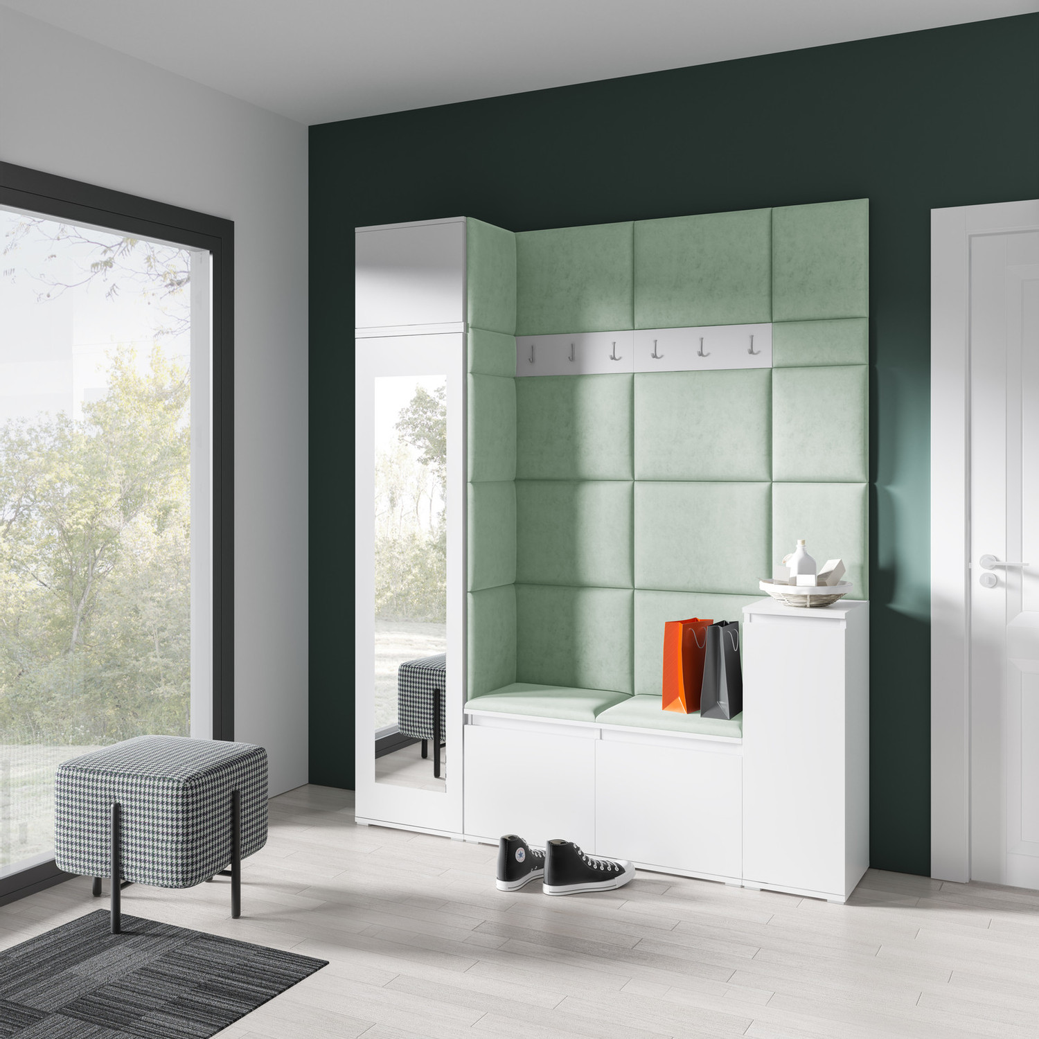 Předsíňová stěna AMI 29 – se zrcadlem Předsíňová stěna AMI 29 – se zrcadlem