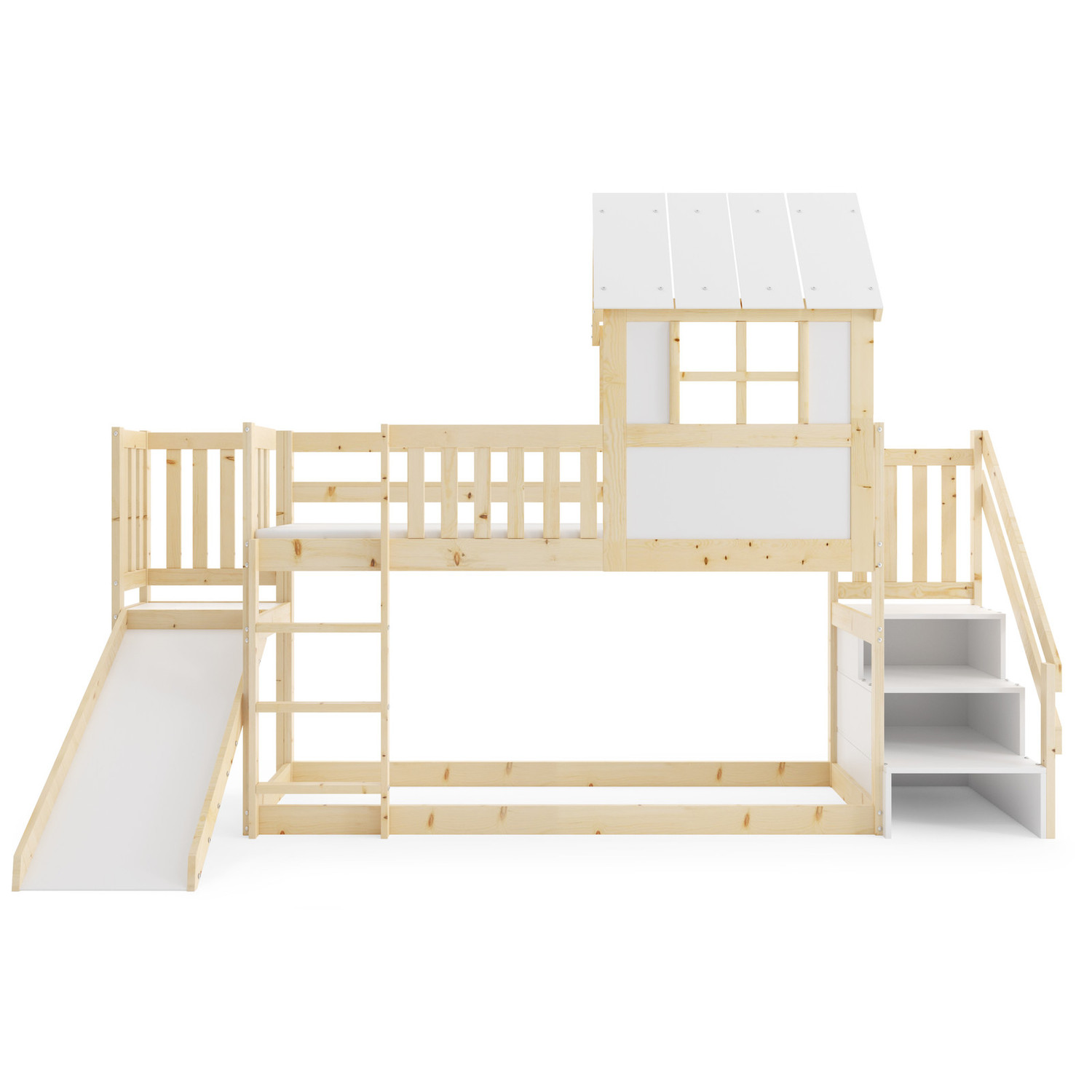 Dětská patrová postel ANTRESOLA se skluzavkou a schůdky 90×200 cm Dětská patrová postel ANTRESOLA se skluzavkou a schůdky 90×200 cm