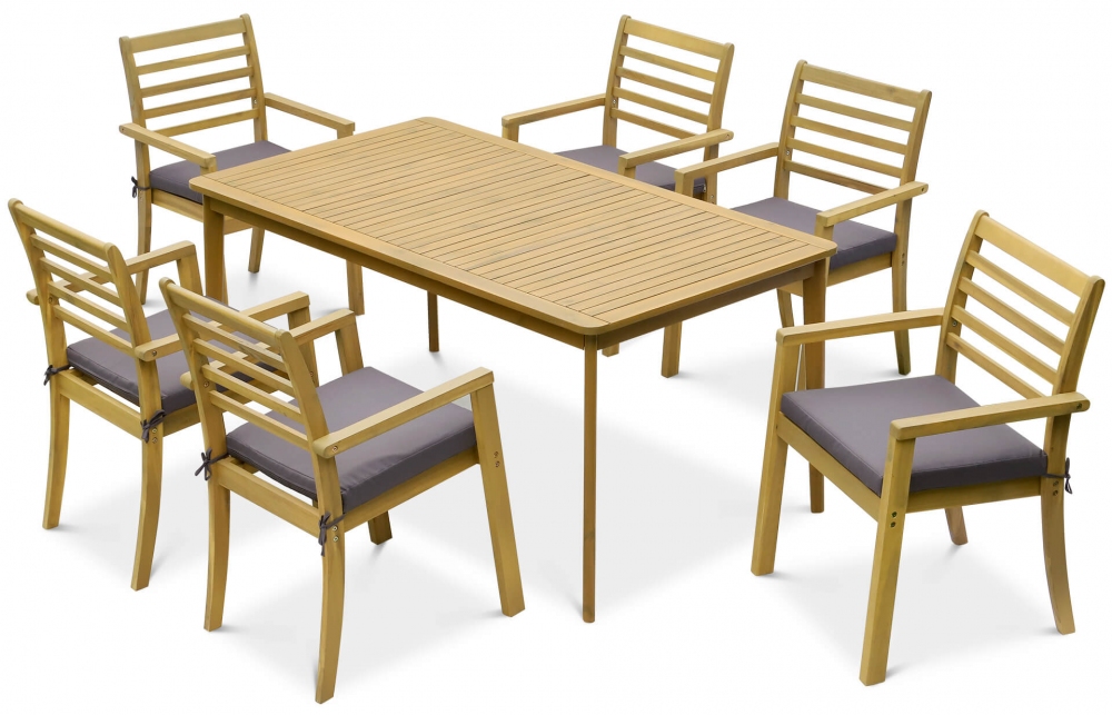 Focus Garden Zahradní set z akátového dřeva HAGEN 6+1 Focus Garden Zahradní set z akátového dřeva HAGEN 6+1