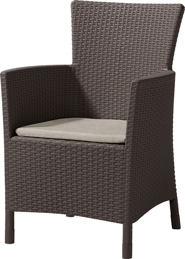 Zahradní křeslo Keter Iowa – 62 x 60 x 89 cm – hnědá / béžová Zahradní křeslo Keter Iowa – 62 x 60 x 89 cm – hnědá / béžová