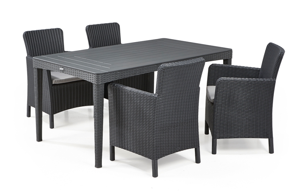 KETER Zahradní stůl Girona - 160 x 90 x 74 cm - grafitový - Obrázek 2