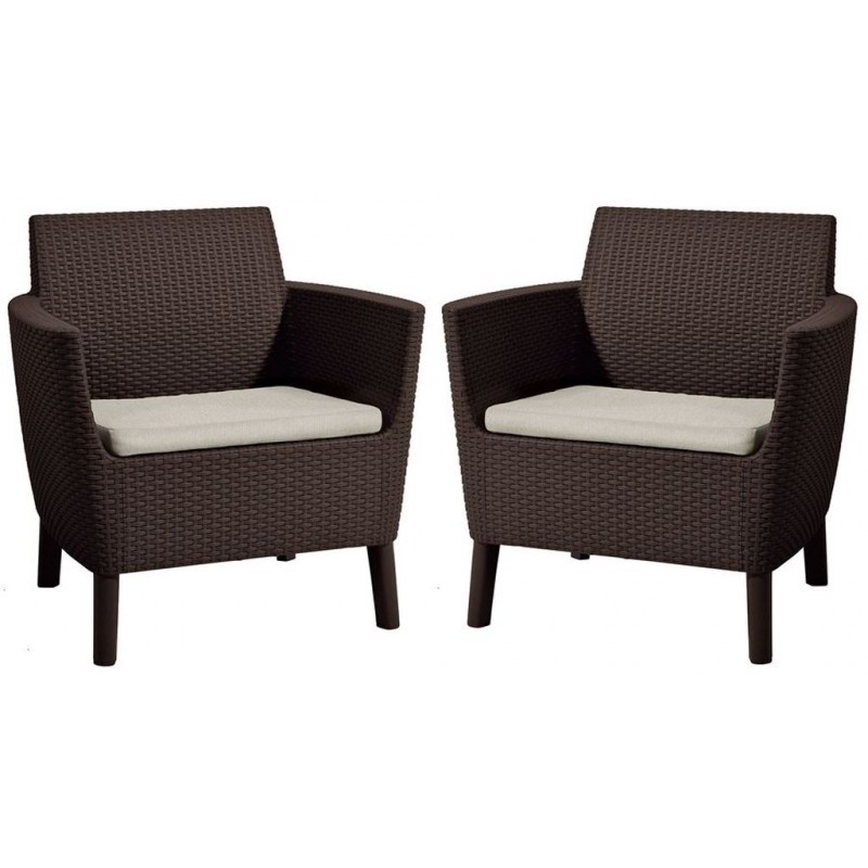 Zahradní set KETER Salemo DUO – 74 x 67 x 76 cm – hnědá / béžová – 2ks Zahradní set KETER Salemo DUO – 74 x 67 x 76 cm – hnědá / béžová – 2ks