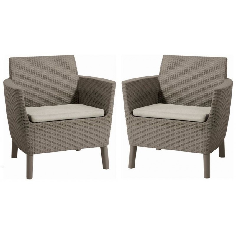 Zahradní set KETER Salemo DUO – 74 x 67 x 76 cm – cappuccino / krémová – 2ks Zahradní set KETER Salemo DUO – 74 x 67 x 76 cm – cappuccino / krémová – 2ks