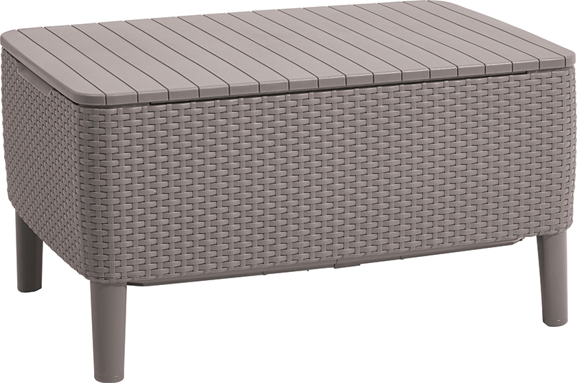 Stůl / úložný box KETER Salemo – 76 x 56 x 42 cm – cappuccino Stůl / úložný box KETER Salemo – 76 x 56 x 42 cm – cappuccino