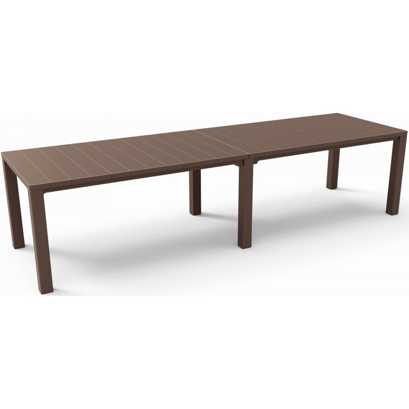 Jídelní stůl KETER JULIE DOUBLE – 295 x 90 x 74,5 / 147,5 x 180 x 74,5 – cappuccino Jídelní stůl KETER JULIE DOUBLE – 295 x 90 x 74,5 / 147,5 x 180 x 74,5 – cappuccino