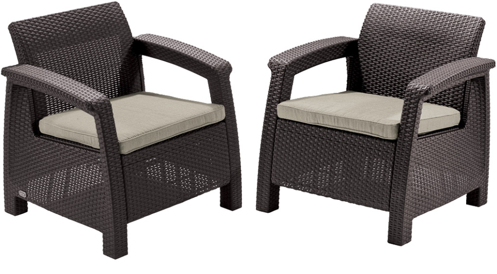 KETER Zahradní sada Corfu II DUO – 75 x 70 x 79cm – hnědá / béžová KETER Zahradní sada Corfu II DUO – 75 x 70 x 79cm – hnědá / béžová