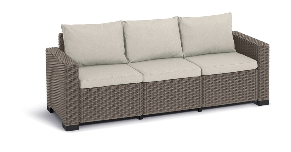 Třímístná zahradní pohovka KETER California 3-Seater Sofa- 199 x 68 x 72 cm – cappuccino Třímístná zahradní pohovka KETER California 3-Seater Sofa- 199 x 68 x 72 cm – cappuccino