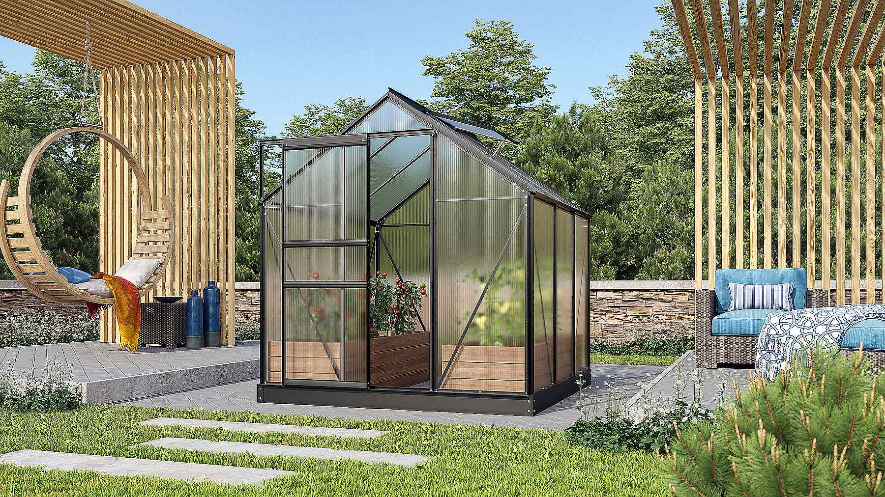 LANIT PLAST, s.r.o. skleník VITAVIA VENUS 3800 PC 4 mm černý LG4630 LANIT PLAST, s.r.o. skleník VITAVIA VENUS 3800 PC 4 mm černý LG4630