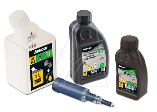 ARNOLD (Stanley Black & Decker) Arnold ASK 09 – sada pro benzinové řetězové pily (olej 2-takt / olej na řetězy / láhev na míchání / maznička) ARNOLD (Stanley Black & Decker) Arnold ASK 09 – sada pro benzinové řetězové pily (olej 2-takt / olej na řetězy / láhev na míchání / maznička)