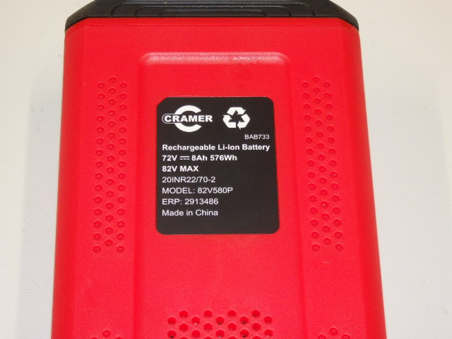CRAMER 82V580P 82 V / 8 Ah akumulátor - Obrázek 2