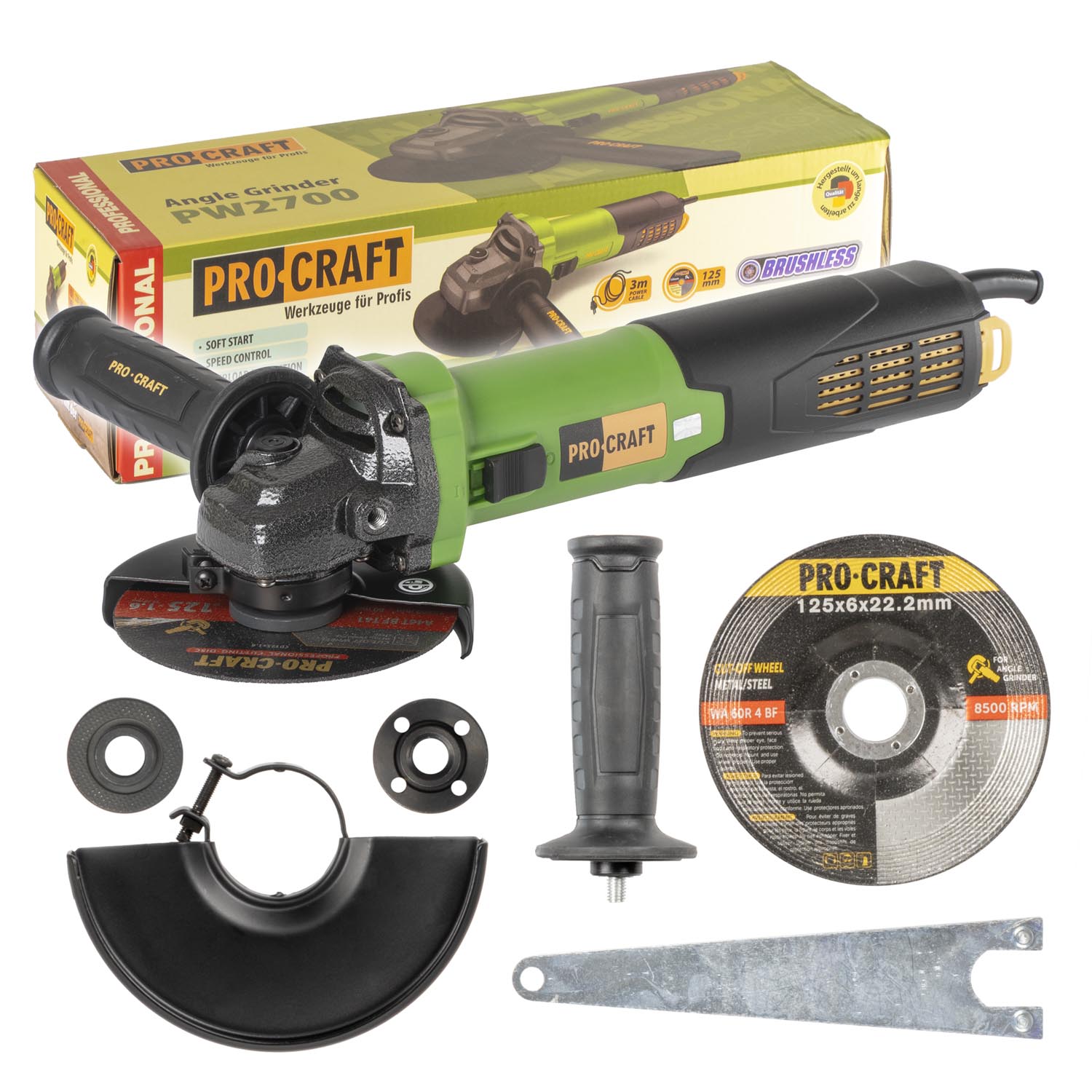Procraft PW2700 – úhlová bruska Procraft PW2700 – úhlová bruska