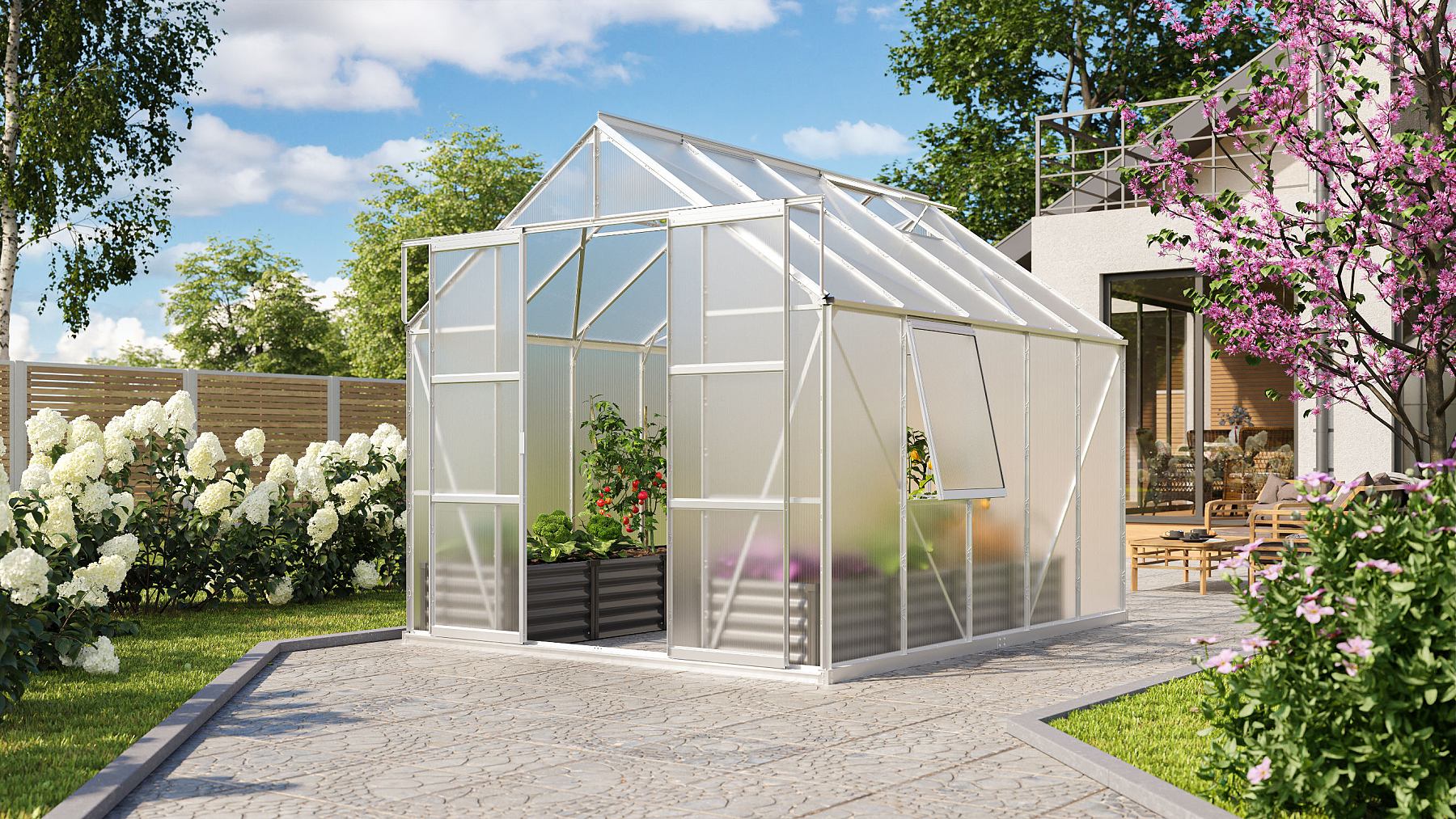 LANIT PLAST, s.r.o. skleník VITAVIA URANUS 8300 PC 6 mm stříbrný LG186 LANIT PLAST, s.r.o. skleník VITAVIA URANUS 8300 PC 6 mm stříbrný LG186