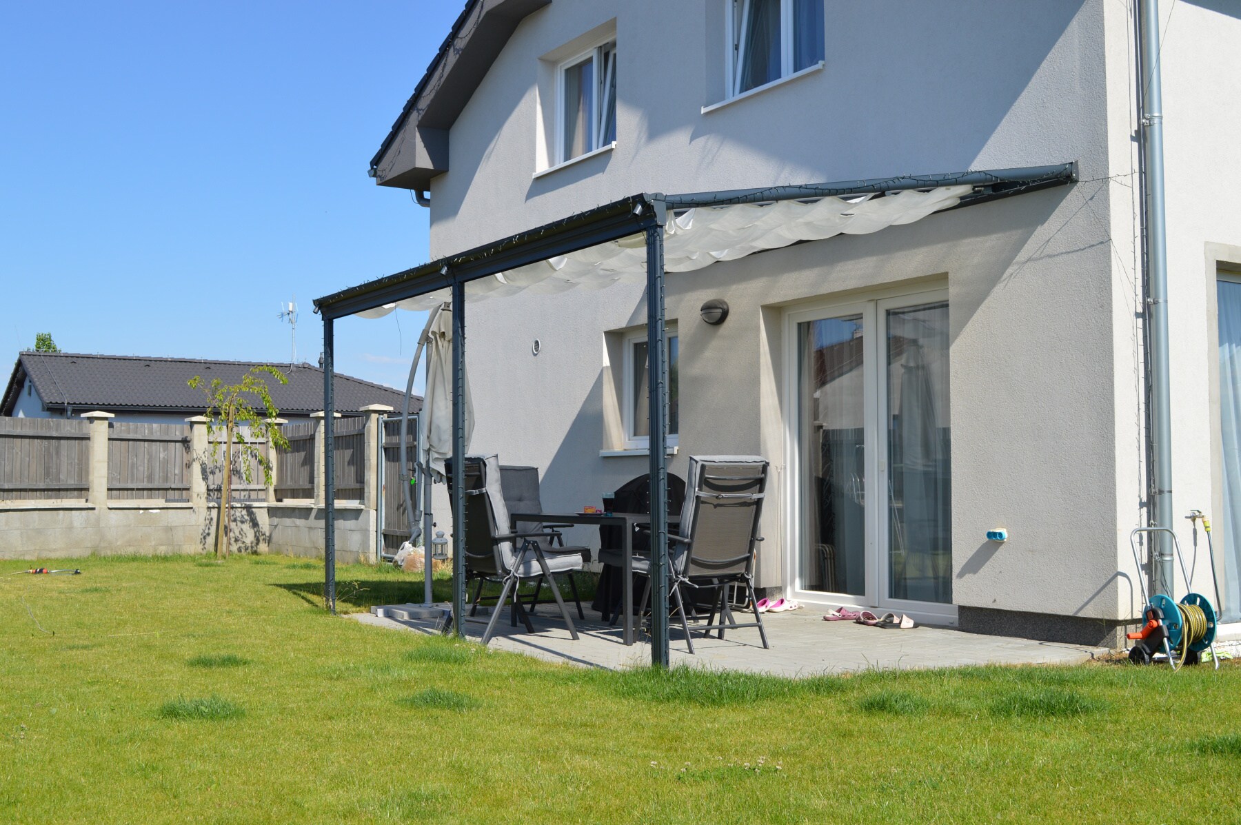 LANIT PLAST, s.r.o. hliníková pergola LANITPLAST WALL 53 antracit + čirý PC LG2129 - Obrázek 2