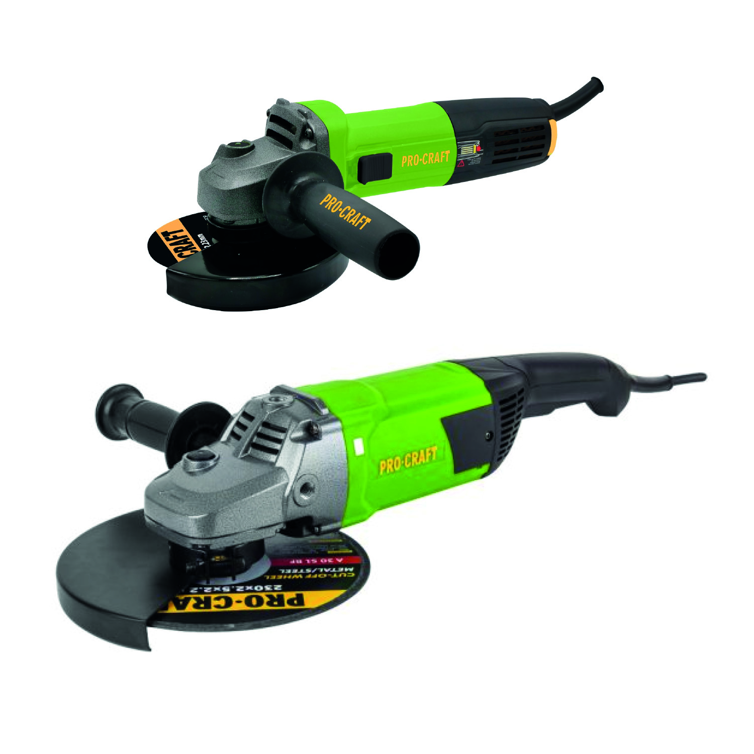 Procraft PW1050 + PW2650 SET – úhlová bruska 125 mm a 230 mm Procraft PW1050 + PW2650 SET – úhlová bruska 125 mm a 230 mm