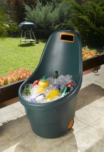 Zahradní vozík Keter EASY GO BREEZE 55L - Green / Orange - Obrázek 2