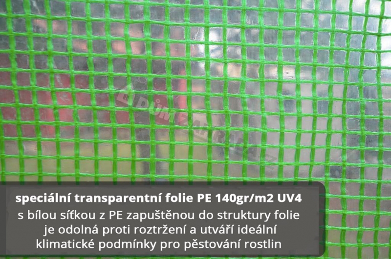 Zahradní fóliovník 2x4m VespaGarden - zelený - Obrázek 2