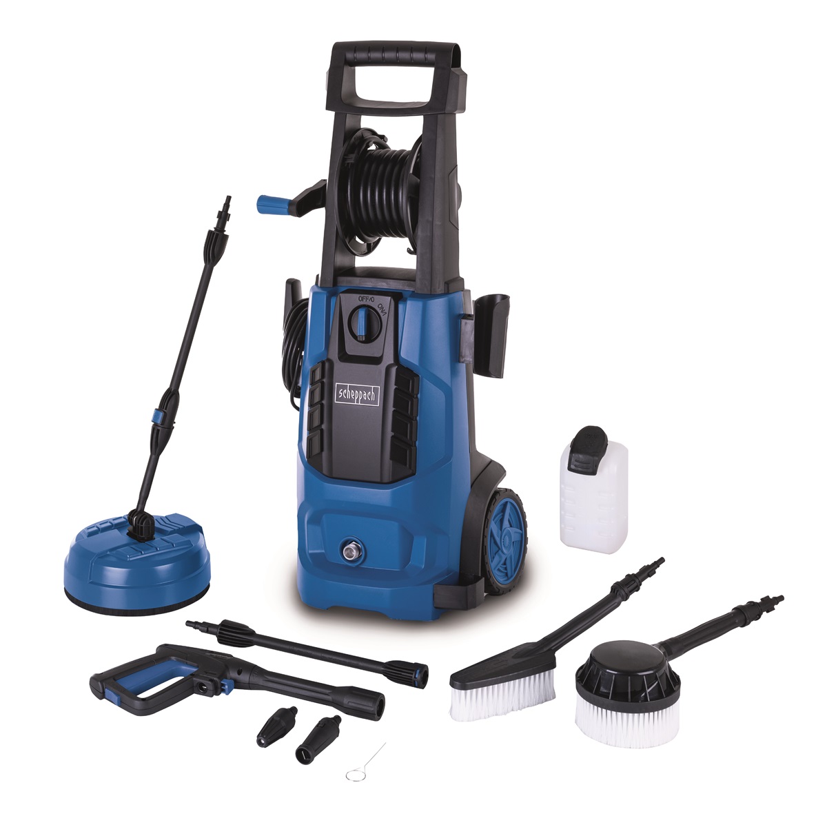 Scheppach HCE 2800 – elektrická tlaková myčka 180 bar s příslušenstvím Scheppach HCE 2800 – elektrická tlaková myčka 180 bar s příslušenstvím