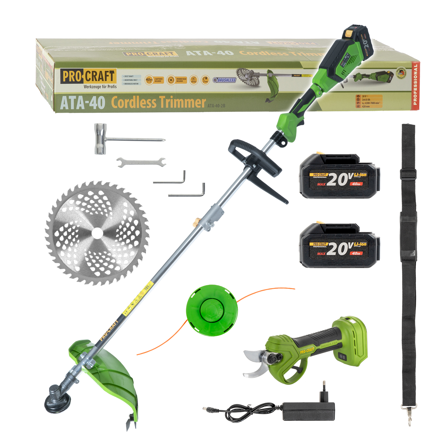 Procraft SATA-40/ES30Libb – akumulátorový křovinořez a nůžky na trávu (bez akumulátoru a nabíječky) Procraft SATA-40/ES30Libb – akumulátorový křovinořez a nůžky na trávu (bez akumulátoru a nabíječky)