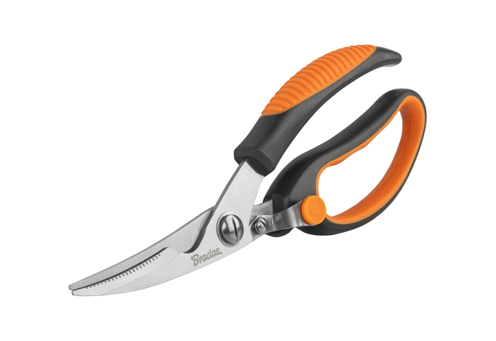 BRADAS Kuchyňské a kempingové nůžky 225 mm – s čepelí z nerezové oceli a aretací BRADAS Kuchyňské a kempingové nůžky 225 mm – s čepelí z nerezové oceli a aretací
